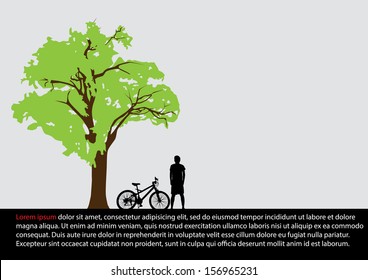 tree   natural design over white background