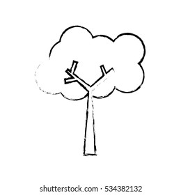 Tree natural ecology icon vector illustration graphic design