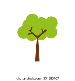 Tree natural ecology icon vector illustration graphic design