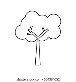 Tree natural ecology icon vector illustration graphic design