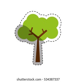 Tree natural ecology icon vector illustration graphic design