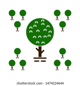 tree natural icons. flat illustration of tree natural vector icon. tree natural sign symbol