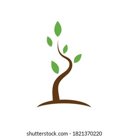 Tree nature care green life logo vector illustration