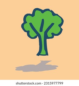 tree of nature cartoon design vector 2D jamilega