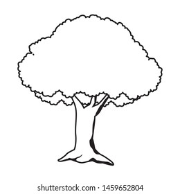 Tree nature cartoon isolated ,vector illustration graphic design.