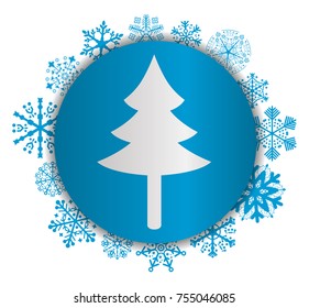 tree nature christmas icon