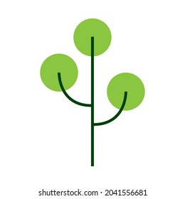 naturaleza de árbol icono ecológico aislado