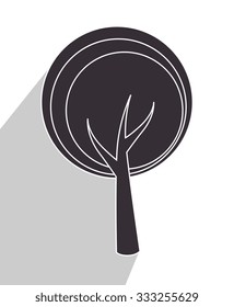 tree and nature ecology graphic design, vector illustration