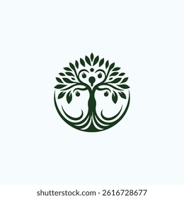 Tree nature goddess logo for sale.