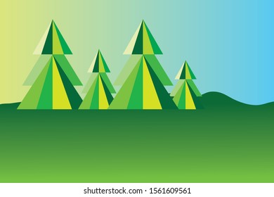 tree nature green background vector