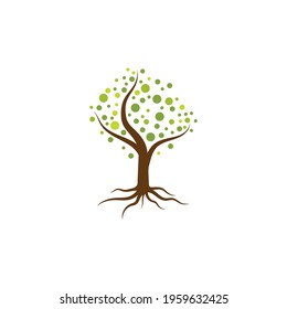 Tree nature illustration logo template vector design