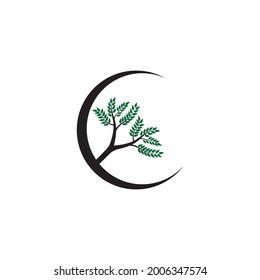 Tree nature illustration logo template vector design