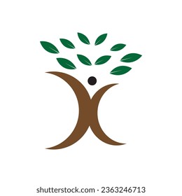 Tree nature illustration logo template vector design