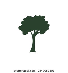 Diseño de Vector de Plantilla de logotipo de ilustración de naturaleza de árbol