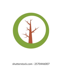 Tree nature illustration logo template vector design