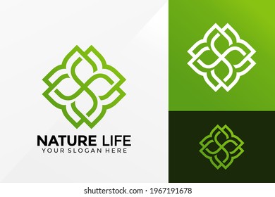 Tree Nature Life Logo Vector Design. Brand Identity emblem, designs concept, logos, logotype element for template.