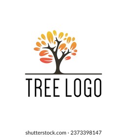 Tree Nature Logo Design Concept, Oak Tree Logo Vector Template