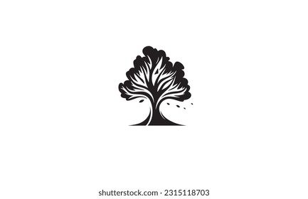 Tree nature logo flat icon