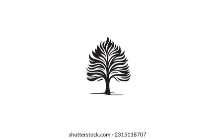 Tree nature logo flat icon