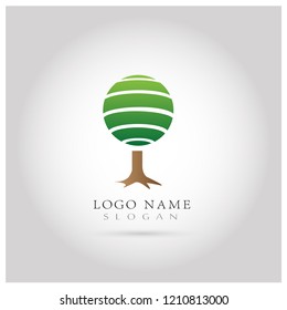 Tree & Nature Logo. Symbol & Icon Vector Template