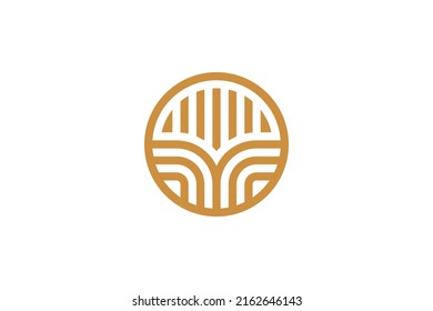 Tree Nature Monoline Logo Vector