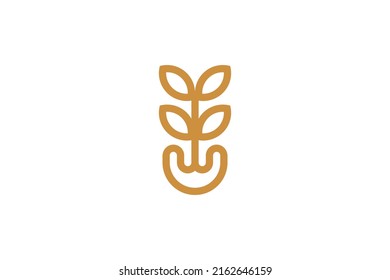 Tree Nature Monoline Logo Vector