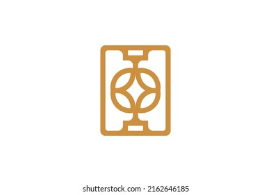 Vector de logotipo Monoline de la naturaleza del árbol