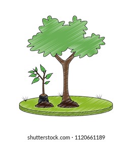 Tree nature plant scribble