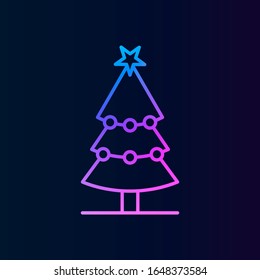 Icono de nolan del árbol. Línea delgada simple, contorno vectorial de los iconos de árbol para ui y ux, sitio web o aplicación móvil