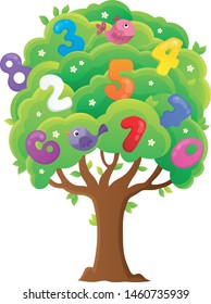 Árbol con números tema de imagen 1 - ilustración vector eps10.