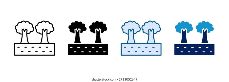 Tree Nursery Icon Set Multiple Style Collection