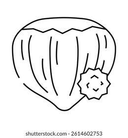 tree nuts allergen free product food line icon vector. tree nuts allergen free product food sign. isolated contour symbol black illustration
