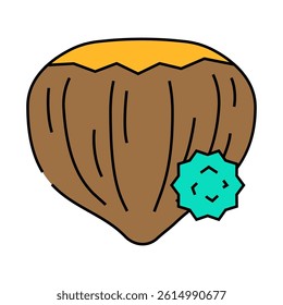 tree nuts allergen free product food line icon vector. tree nuts allergen free product food sign. isolated symbol illustration