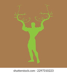 tree nymph or tree spirit in Greek mythology, with abstract and silhouette style. vector illustration of a tree. Can be used to describe nature or healthy life style topics.