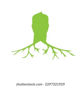 tree nymph or tree spirit in Greek mythology, with abstract and silhouette style. vector illustration of a tree. Can be used to describe nature or healthy life style topics.