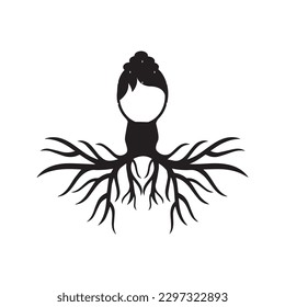 tree nymph or tree spirit in Greek mythology, with abstract and silhouette style. vector illustration of a tree. Can be used to describe nature or healthy life style topics.