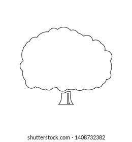 Tree Oak icon. Set of silhouette of tree icons. Web Icons Premium quality graphic design. Signs, outline symbols collection, simple icons for websites, web design, mobile app on white background