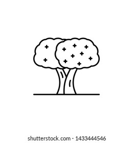 Tree, olive icon. Simple thin line, outline vector of trees icons for ui and ux, website or mobile application