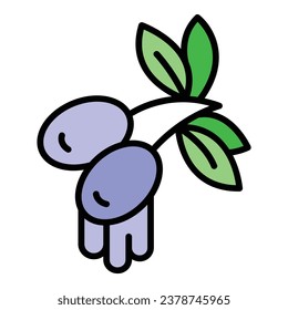 Tree olives icon outline vector. Drop fat. Oil bottle color flat