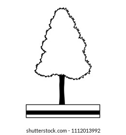 Tree on ground in black and white