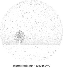 Tree on a snowfield