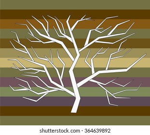 
tree on a striped background
