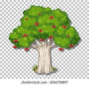 Árbol en ilustración de fondo transparente