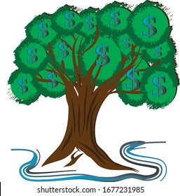 árbol en el que crecen los dólares