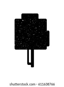 Tree on white background, vector illustration