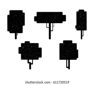 Tree on white background, vector illustration