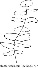 árbol en blanco, árbol, icono botánico minimalista, logotipo, diseño, ilustración vectorial, dibujo de una línea