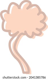 Tree on wind, illustration, vector, on a white background.