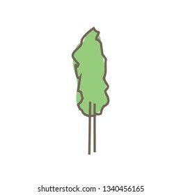 tree one vector illustration
