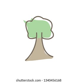 tree one vector illustration